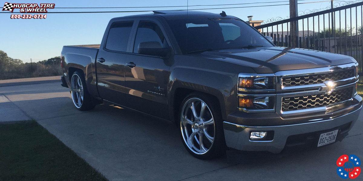 vehicle gallery/chevrolet silverado 1500 us mags el rey u459 24X9  Polished wheels and rims