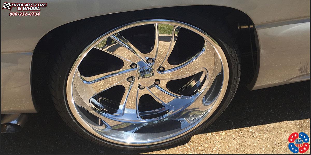 vehicle gallery/gmc sierra 1500 us mags gambler u470 24X9  Polished wheels and rims