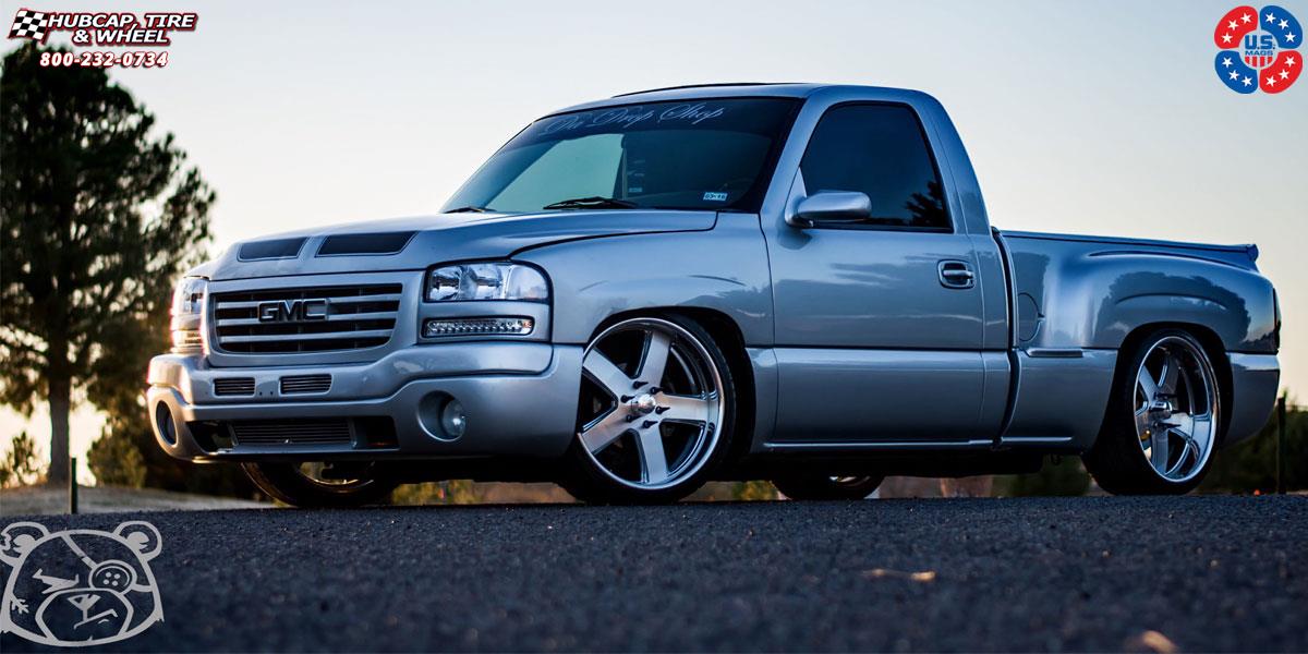 vehicle gallery/gmc sierra 1500 us mags hustler u458 0X0 Brushed Face, Hi Luster Windows wheels and rims