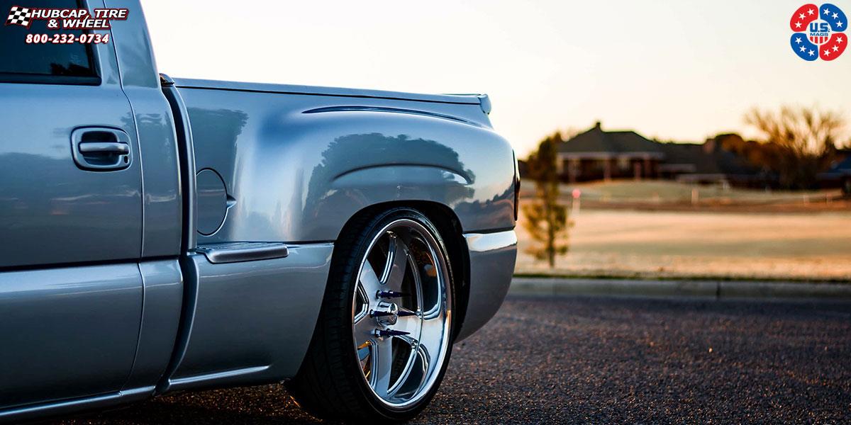 vehicle gallery/gmc sierra 1500 us mags hustler u458 0X0 Brushed Face, Hi Luster Windows wheels and rims