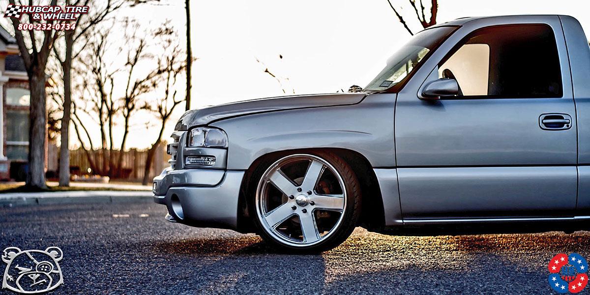 vehicle gallery/gmc sierra 1500 us mags hustler u458 0X0 Brushed Face, Hi Luster Windows wheels and rims