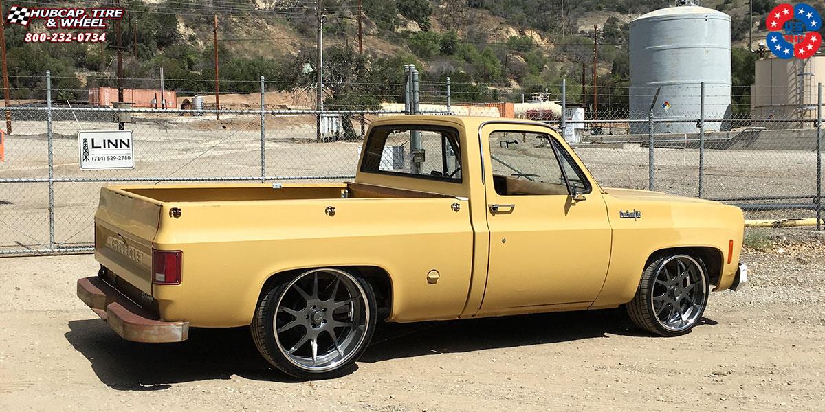vehicle gallery/chevrolet c10 us mags pt.1 u701 22X9  Matte Gunmetal | Polished wheels and rims
