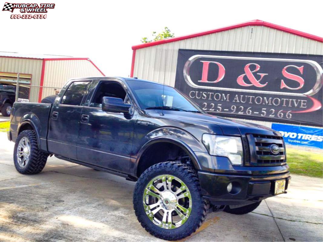 vehicle gallery/ford f 150 xd series xd778 monster x  Chrome wheels and rims