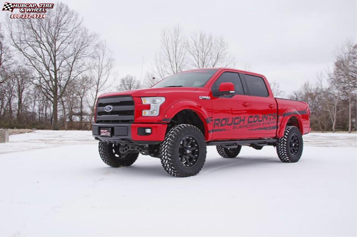 vehicle gallery/ford f 150 xd series xd798 addict  Matte Black wheels and rims