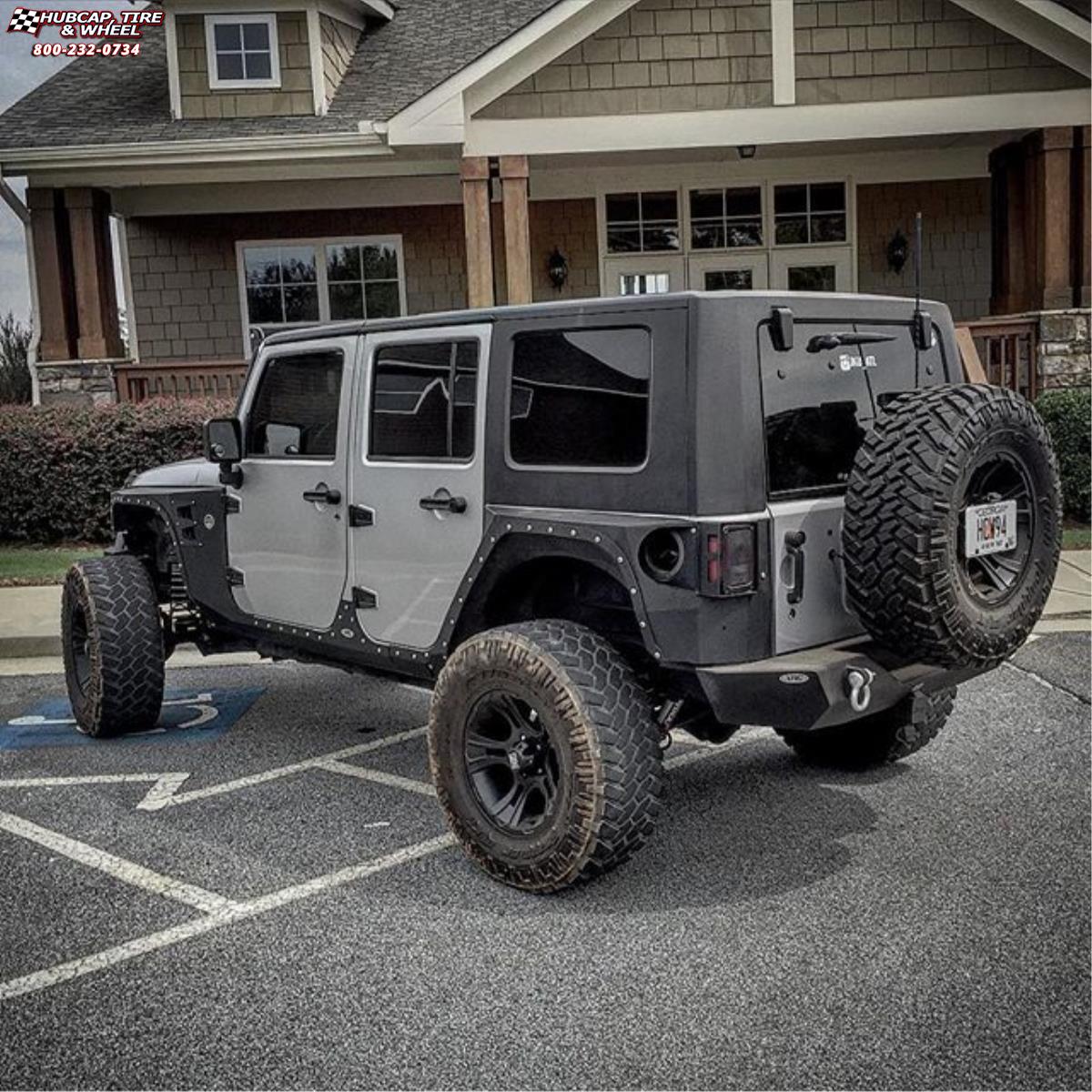 vehicle gallery/jeep wrangler xd series xd801 crank  Matte Black Machined wheels and rims