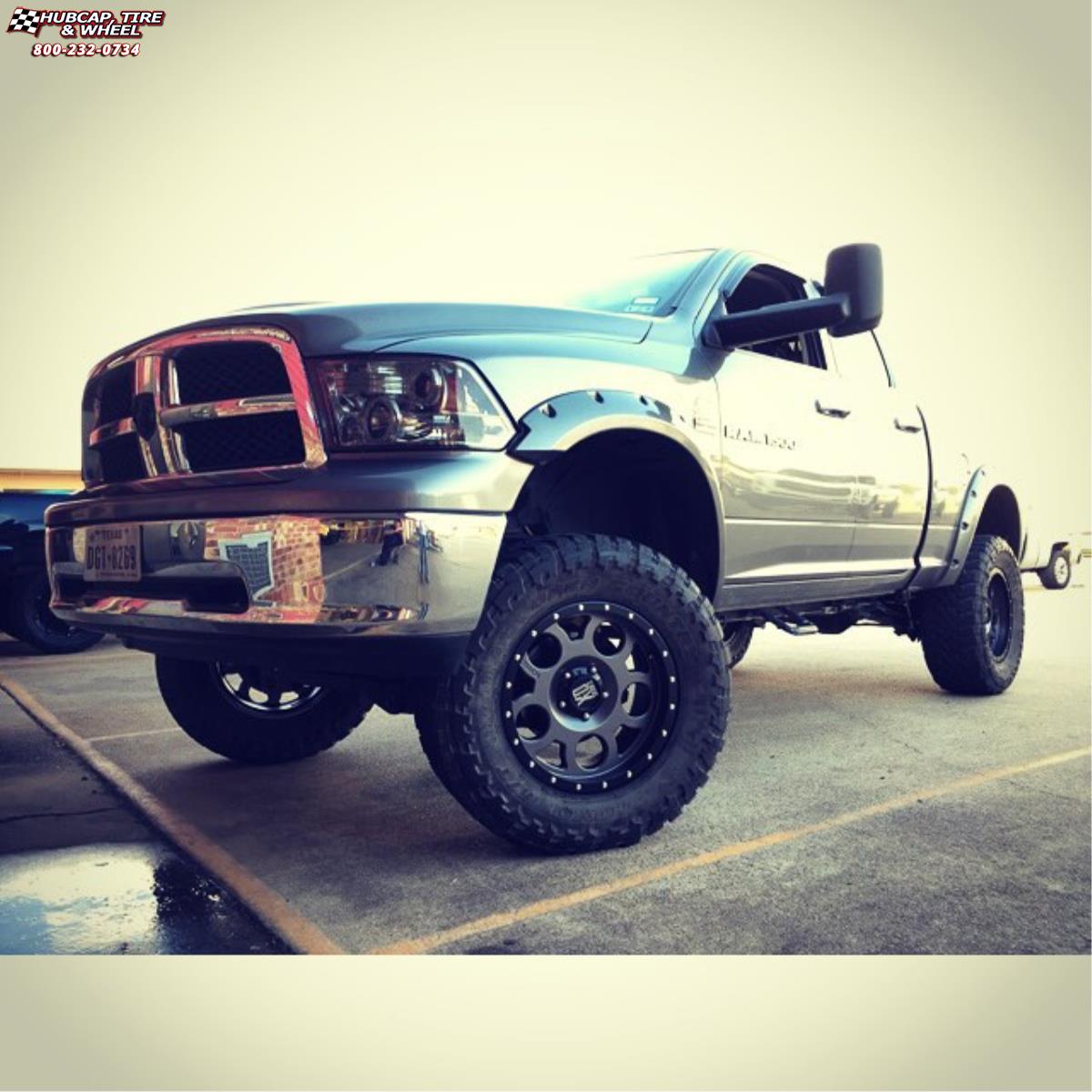 vehicle gallery/ram 1500 xd series xd126 enduro pro x  Matte Gray and Black Ring wheels and rims
