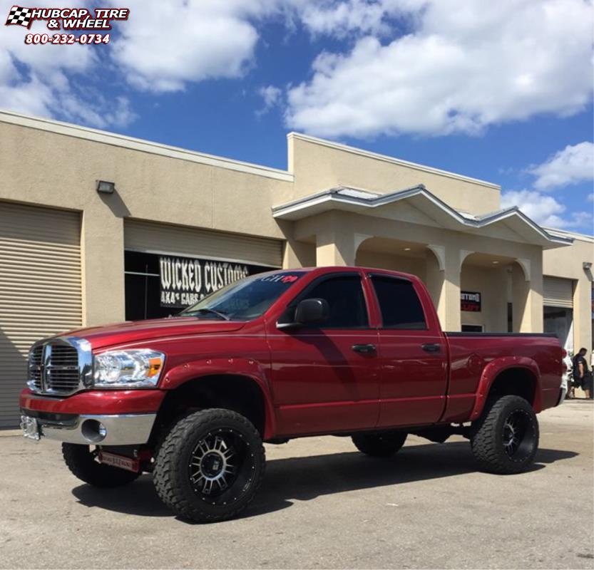 vehicle gallery/ram 1500 xd series xd809 riot x  Matte Black Machined wheels and rims
