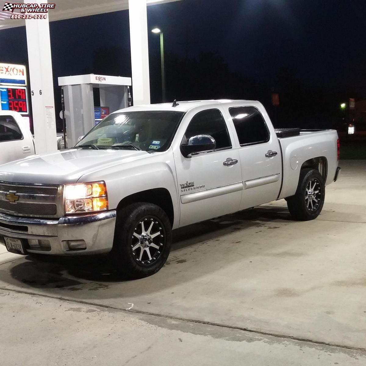 vehicle gallery/2013 chevrolet silverado 1500 xd series xd798 addict  Matte Black Machined wheels and rims