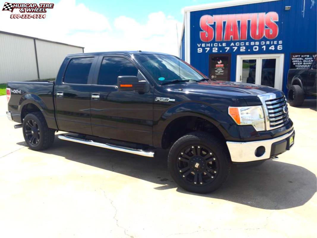 vehicle gallery/ford f 150 xd series xd778 monster x  Matte Black wheels and rims