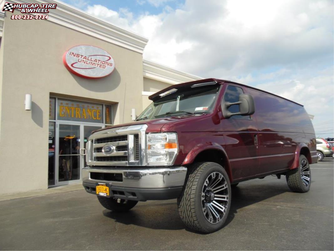 vehicle gallery/ford express van xd series xd810 brigade  Gloss Black Machined Face wheels and rims