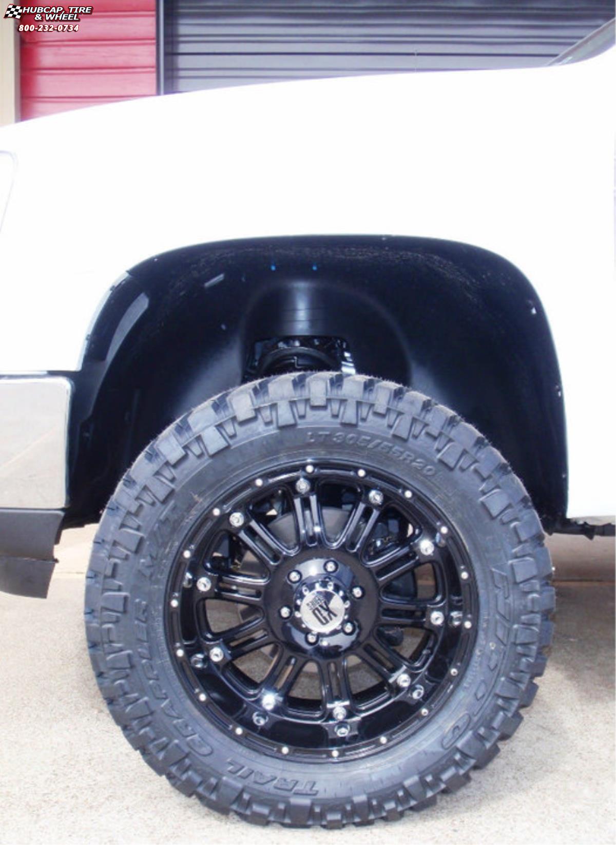 vehicle gallery/chevrolet silverado 1500 xd series xd795 hoss x  Gloss Black wheels and rims