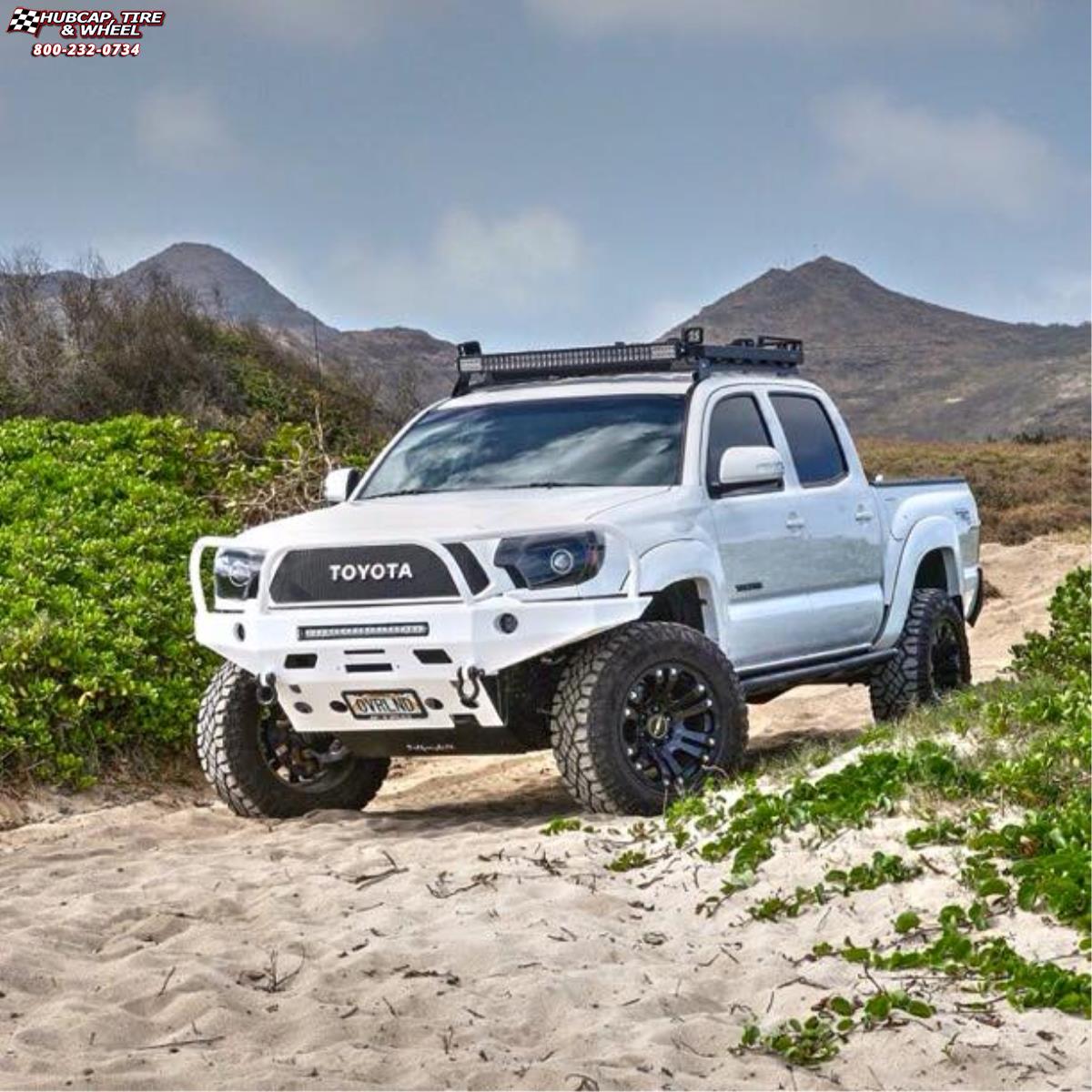 vehicle gallery/2012 toyota tacoma xd series xd778 monster x  Matte Black wheels and rims