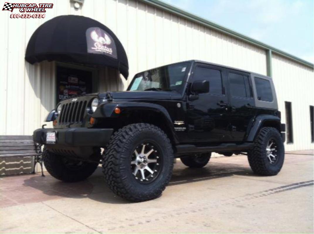vehicle gallery/jeep wrangler xd series xd798 addict  Matte Black Machined wheels and rims