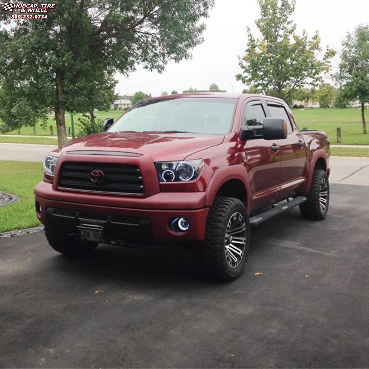 vehicle gallery/2009 toyota tundra xd series xd810 brigade  Gloss Black Machined Face wheels and rims