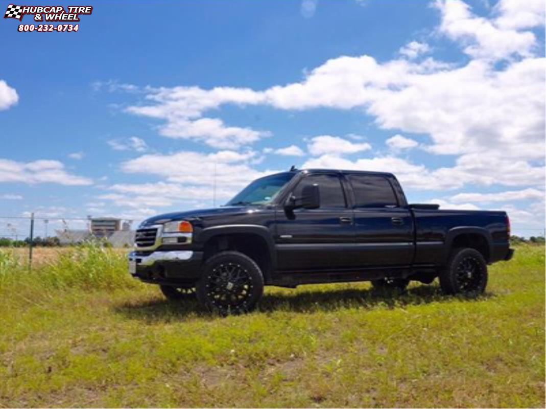 vehicle gallery/gmc sierra 1500 xd series xd820 grenade  Satin Black wheels and rims