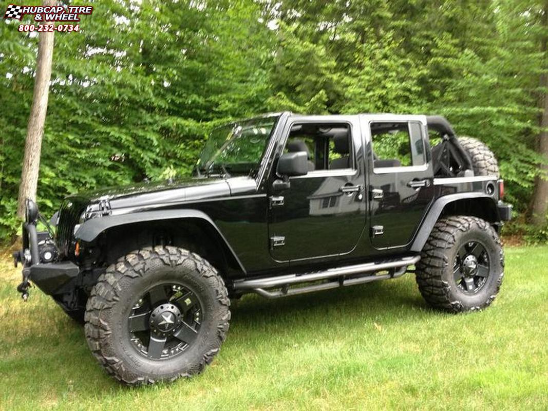 vehicle gallery/2012 jeep wrangler xd series xd775 rockstar x  Matte Black wheels and rims