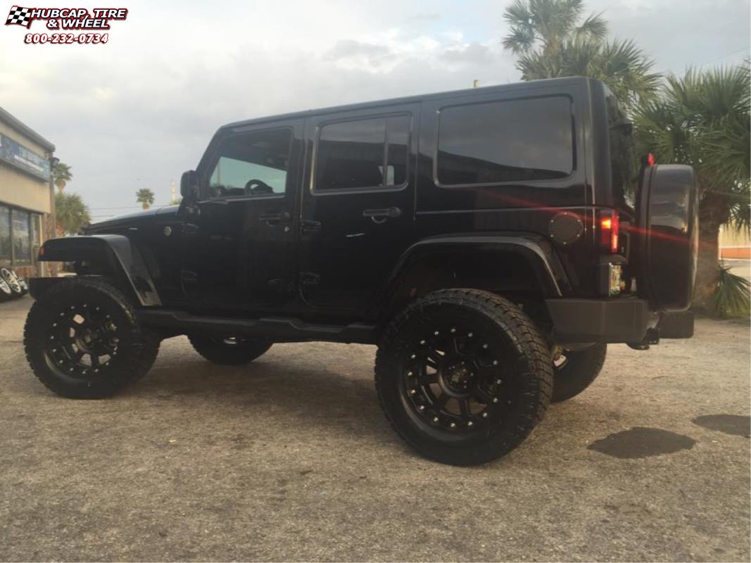 vehicle gallery/jeep wrangler xd series xd807 strike x  Matte Black wheels and rims