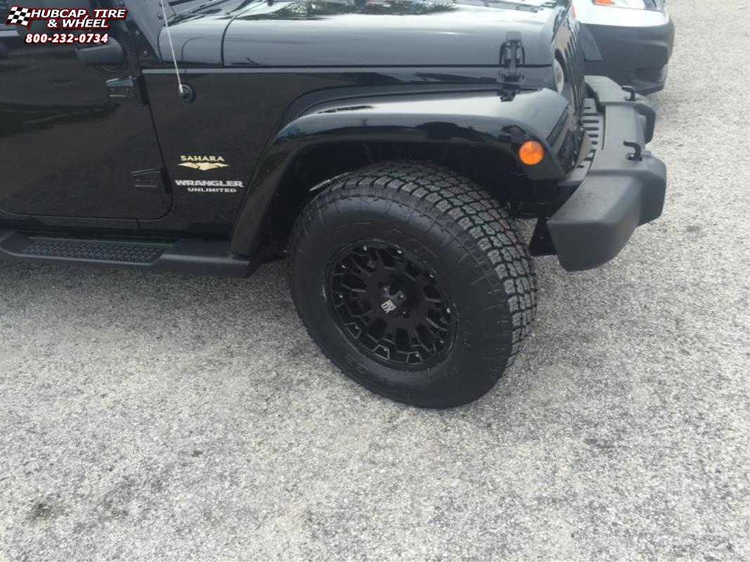 vehicle gallery/jeep wrangler xd series xd800 misfit  Matte Black wheels and rims