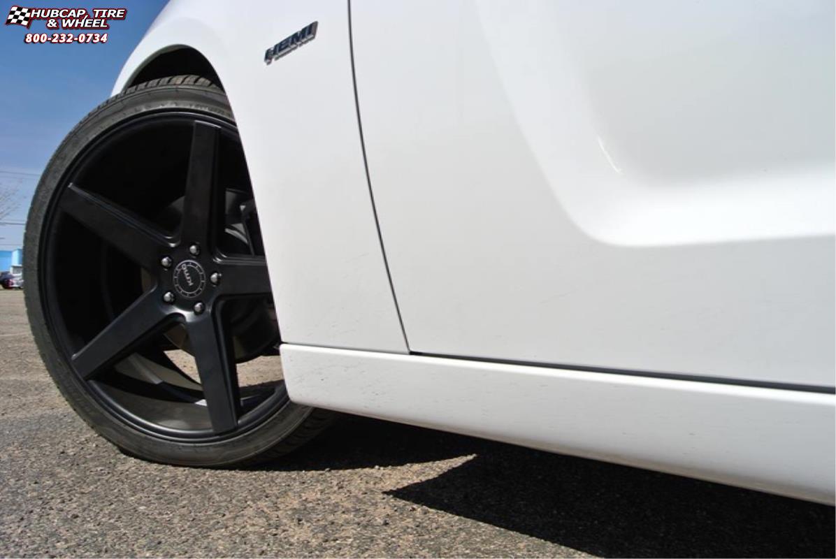 vehicle gallery/dodge charger xd series km685 district  Satin Black wheels and rims