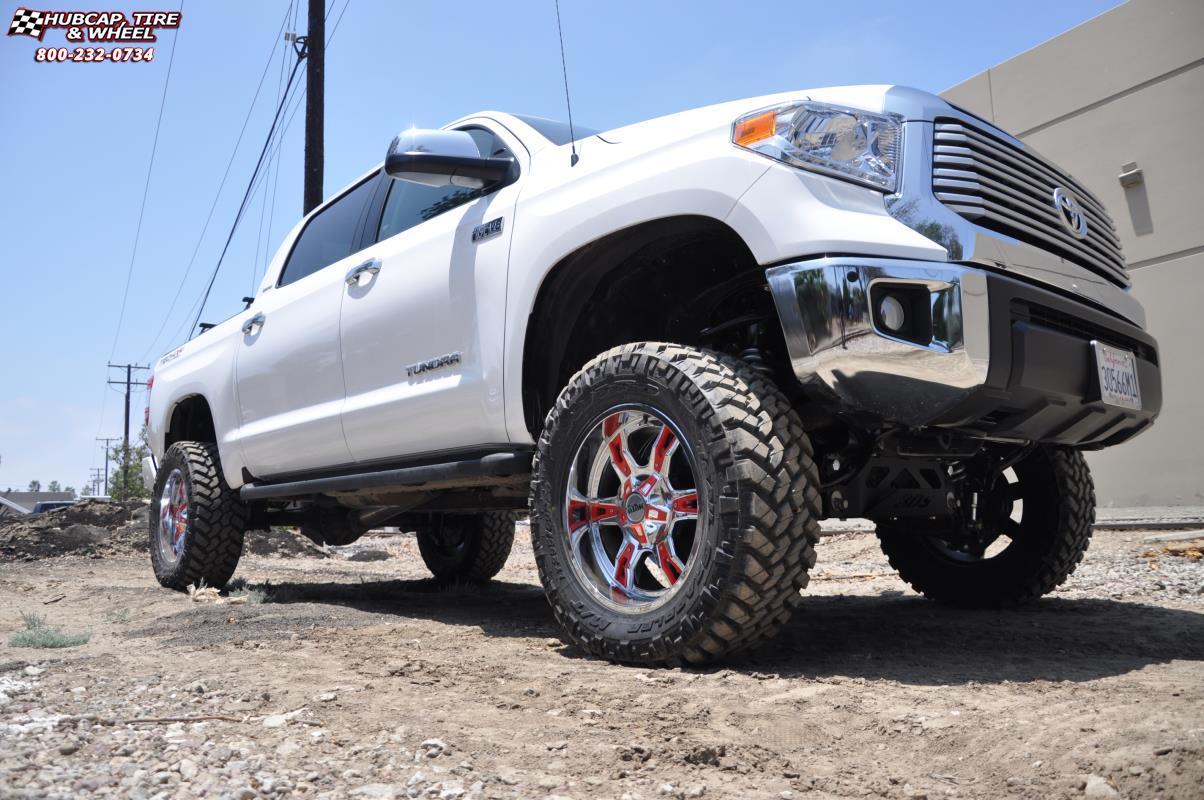 vehicle gallery/toyota tundra moto metal mo969  Chrome Red Accents wheels and rims