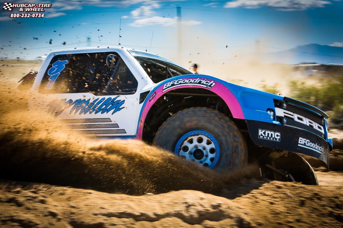 vehicle gallery/ford f 150 raptor xd series xd222 enduro beadlock x  White and Blue wheels and rims