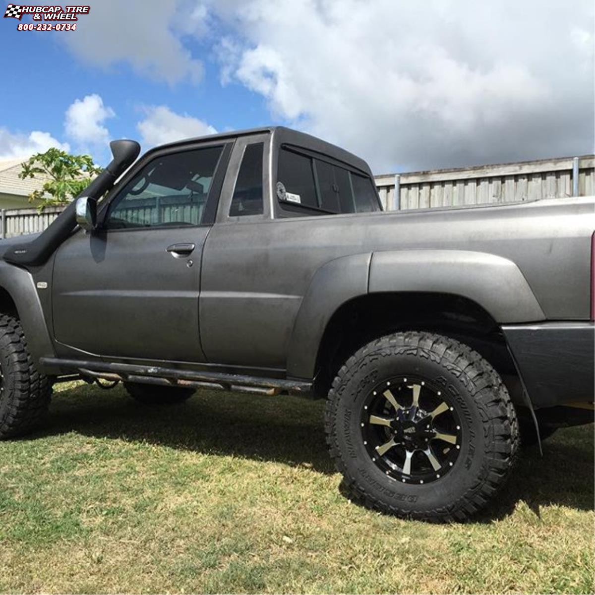 vehicle gallery/chevrolet silverado 1500 moto metal mo970  Gloss Black Machined Face wheels and rims