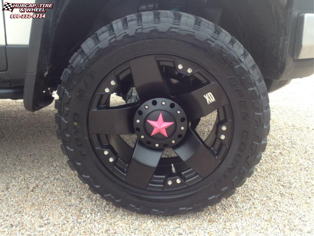 vehicle gallery/toyota fj cruiser xd series xd775 rockstar x  Matte Black wheels and rims