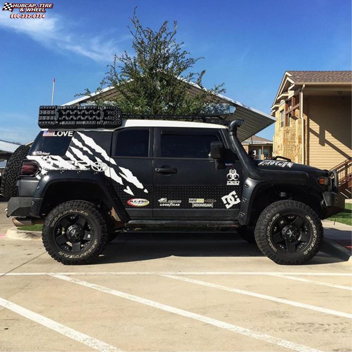 vehicle gallery/toyota fj cruiser xd series xd775 rockstar x  Matte Black wheels and rims