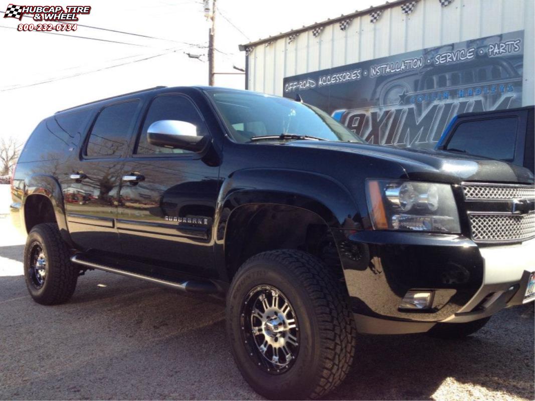 vehicle gallery/chevrolet suburban xd series xd795 hoss x  Gloss Black Machined wheels and rims