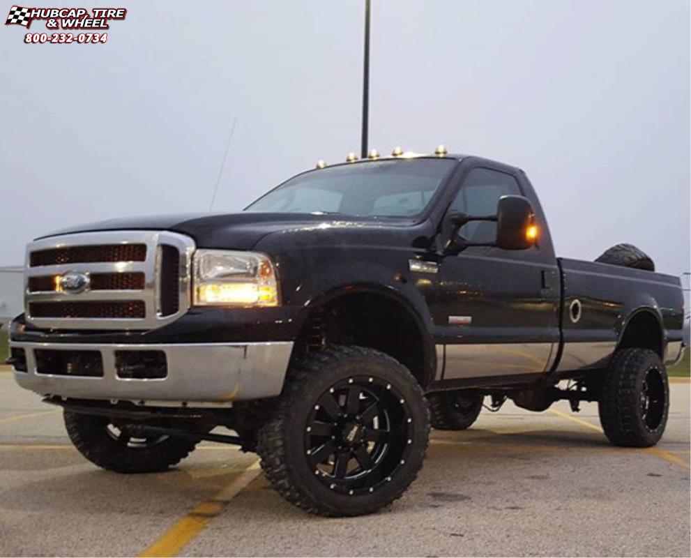 vehicle gallery/ford f250 moto metal mo962  Gloss Black & Milled wheels and rims