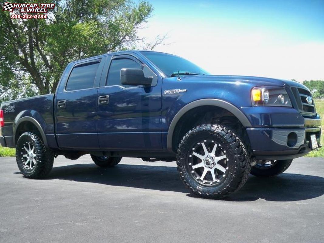 vehicle gallery/2006 ford f 150 xd series xd798 addict  Matte Black Machined wheels and rims