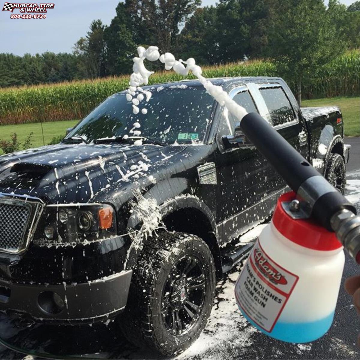 vehicle gallery/ford f 150 xd series xd778 monster x  Matte Black wheels and rims