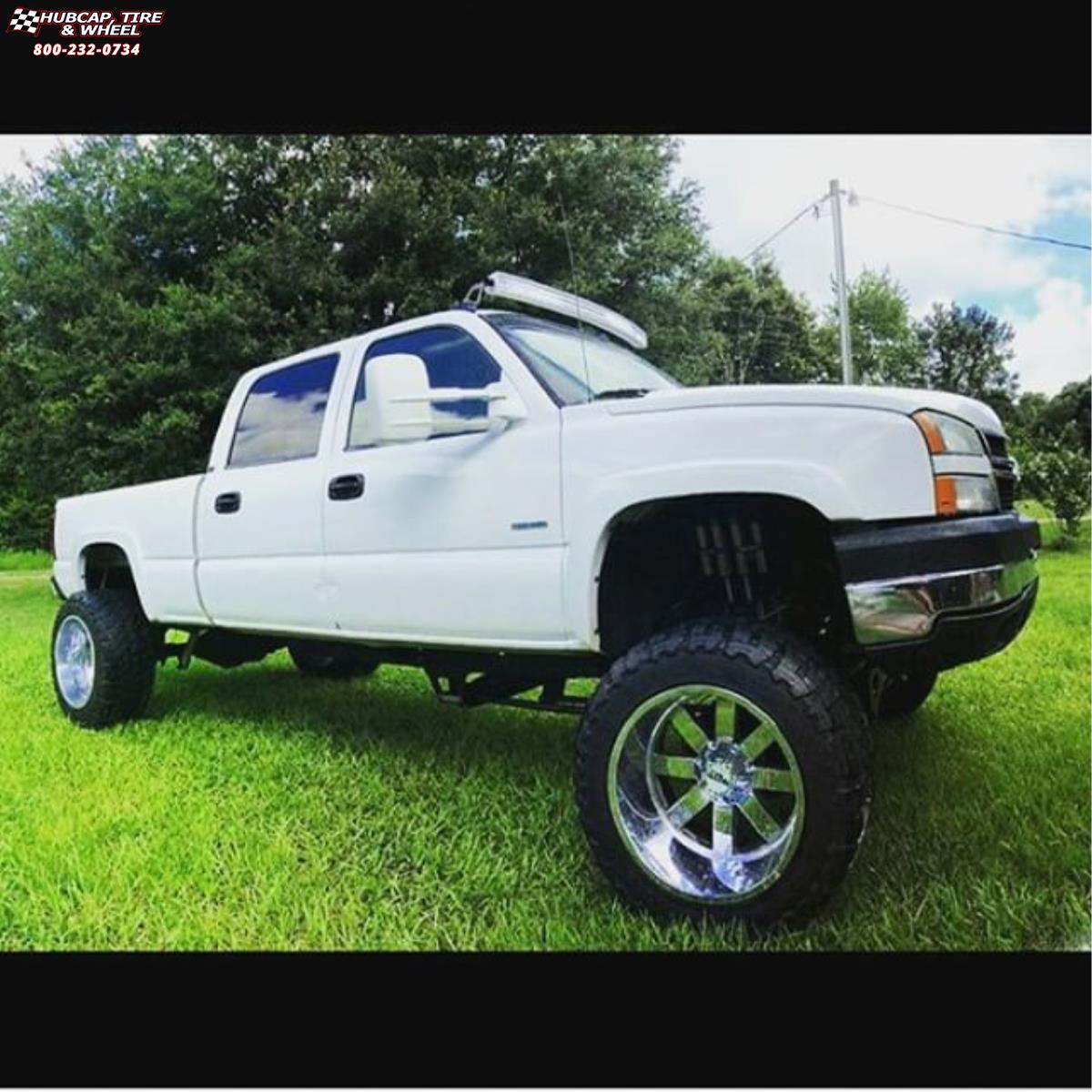 vehicle gallery/chevrolet silverado 2500 moto metal mo962  Chrome wheels and rims