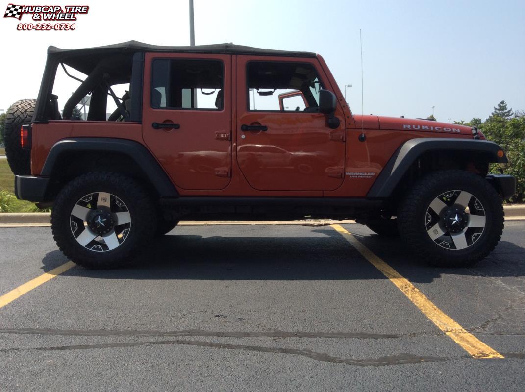 vehicle gallery/jeep wrangler xd series xd775 rockstar x  Matte Black Machined wheels and rims