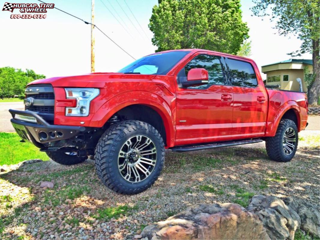 vehicle gallery/ford f 150 xd series xd810 brigade  Gloss Black Machined Face wheels and rims