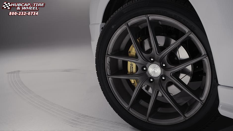 vehicle gallery/mitsubishi outlander niche targa m131 20x85  Silver & Machined wheels and rims