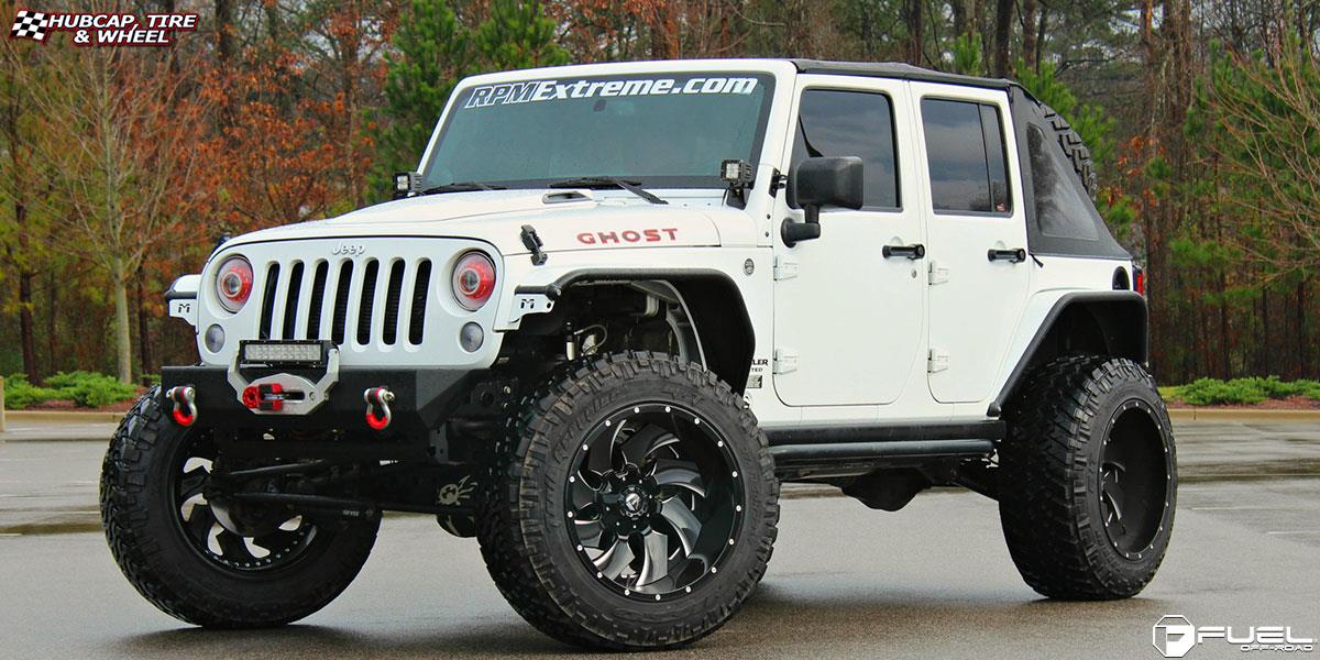 vehicle gallery/jeep wrangler fuel cleaver d239 22X14  Gloss Black & Milled wheels and rims