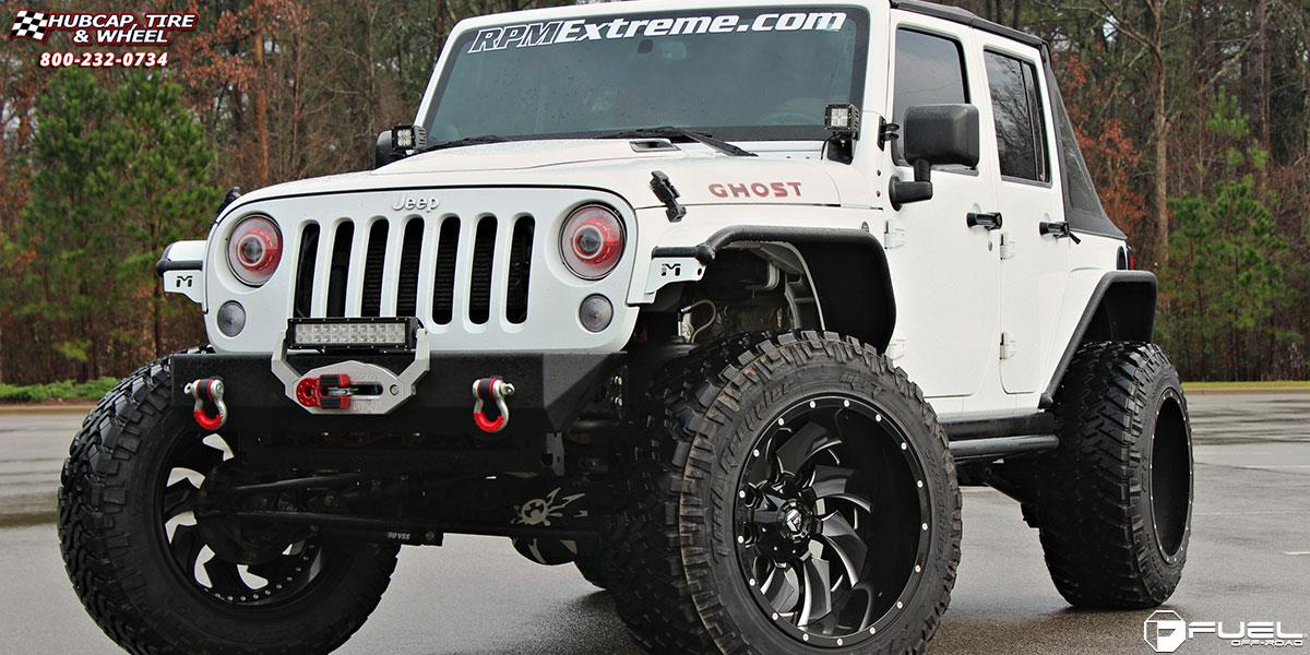 vehicle gallery/jeep wrangler fuel cleaver d239 22X14  Gloss Black & Milled wheels and rims