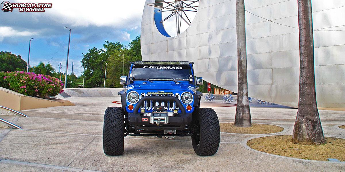 vehicle gallery/jeep wrangler fuel crush d268 20X12  Black & Machined with Dark Tint wheels and rims