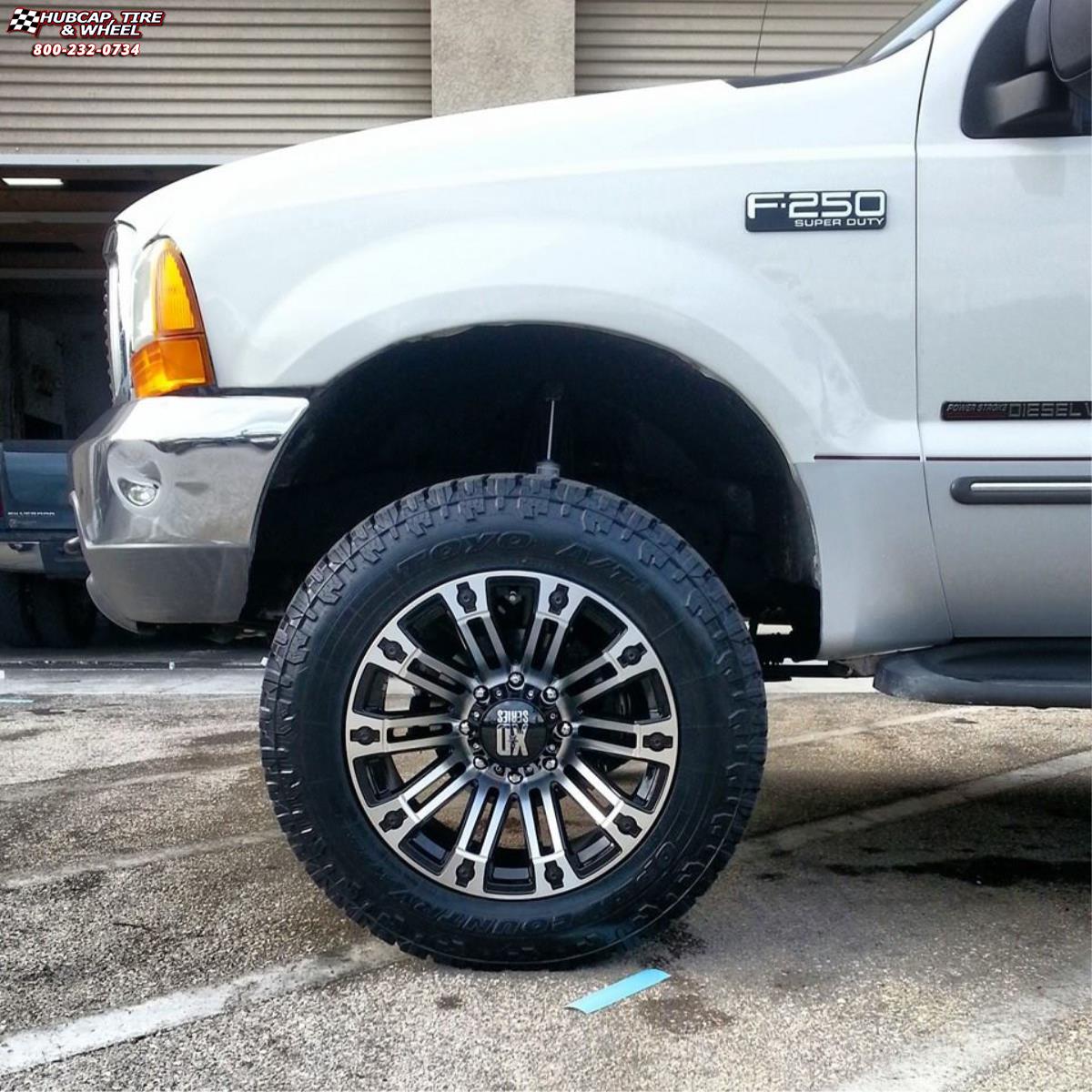vehicle gallery/ford f 250 xd series xd810 brigade  Gloss Black Machined Face wheels and rims
