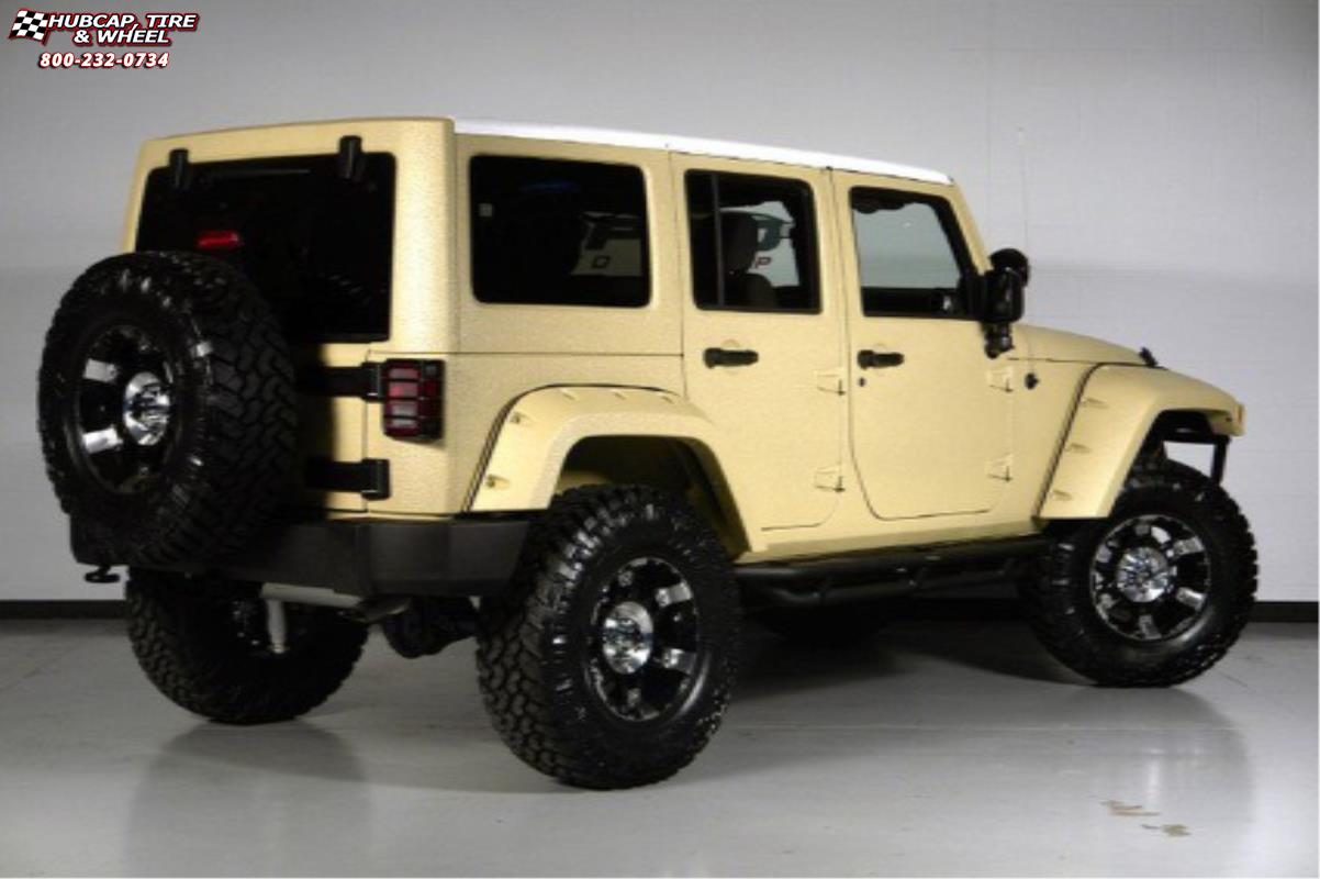 vehicle gallery/jeep wrangler xd series xd797 spy x  Gloss Black Machined wheels and rims