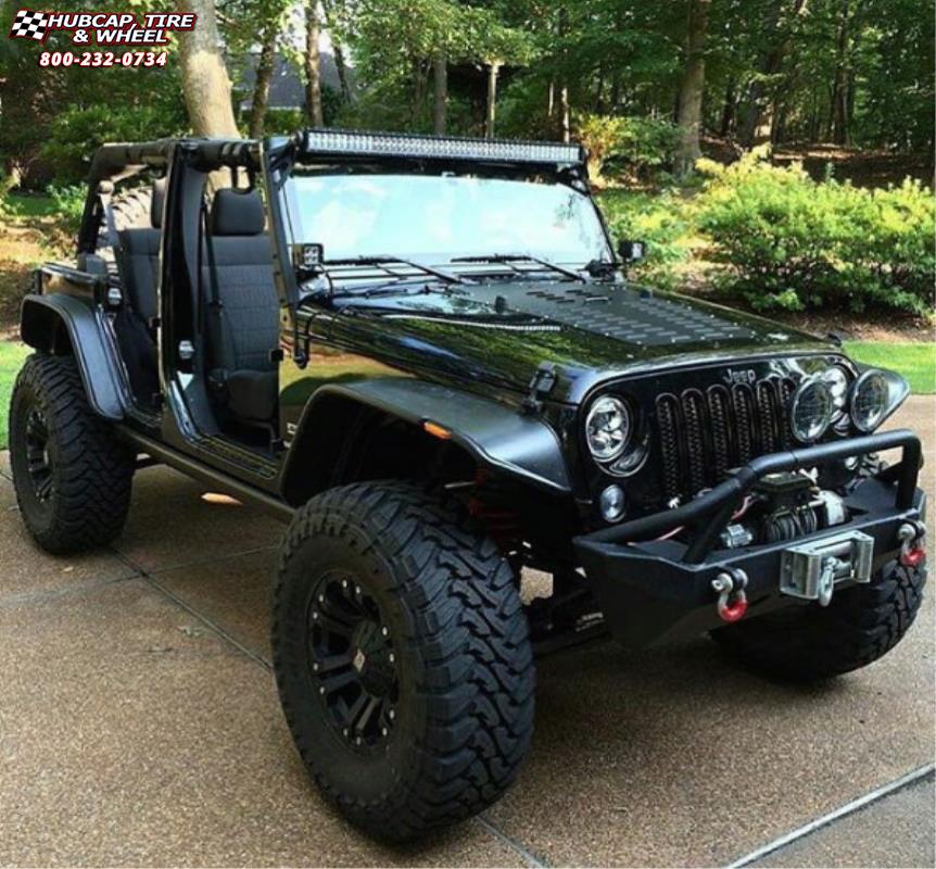 vehicle gallery/jeep wrangler xd series xd778 monster x  Matte Black wheels and rims
