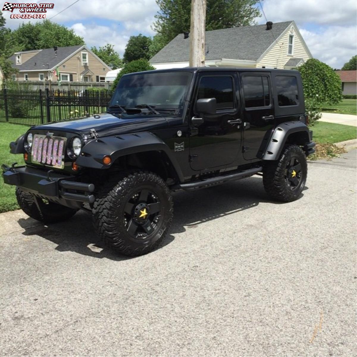vehicle gallery/jeep wrangler xd series xd775 rockstar x  Matte Black wheels and rims