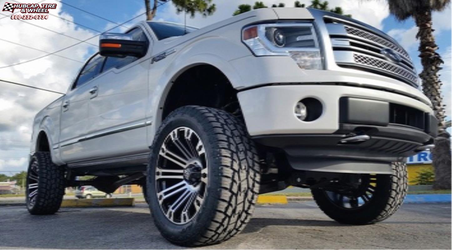 vehicle gallery/ford f 150 xd series xd810 brigade  Gloss Black Machined Face wheels and rims