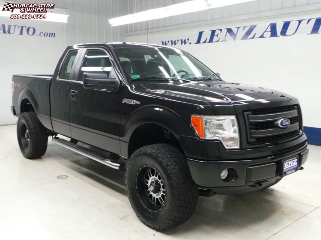 vehicle gallery/ford f 150 xd series xd809 riot x  Matte Black Machined wheels and rims