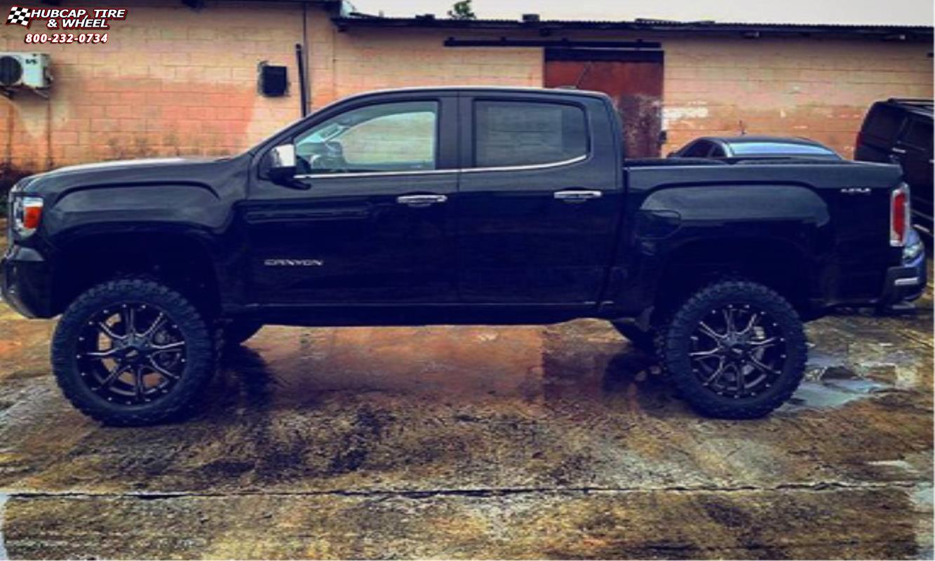 2016 GMC Canyon Moto Metal MO970 Wheels Satin Black Milled