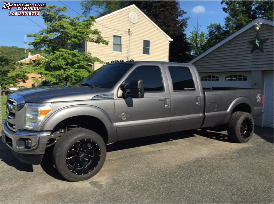 vehicle gallery/ford f250 moto metal mo962  Gloss Black & Milled wheels and rims