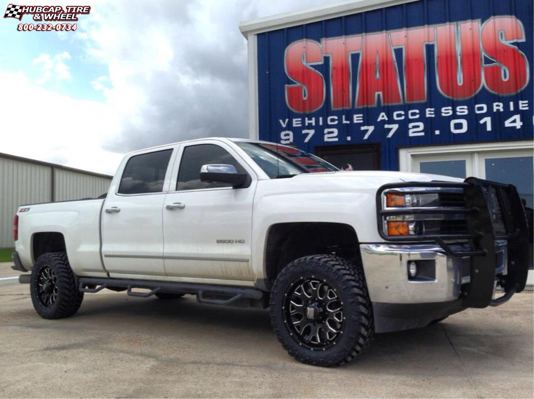 vehicle gallery/ford f 250 xd series xd808 menace x  Gloss Black Milled wheels and rims
