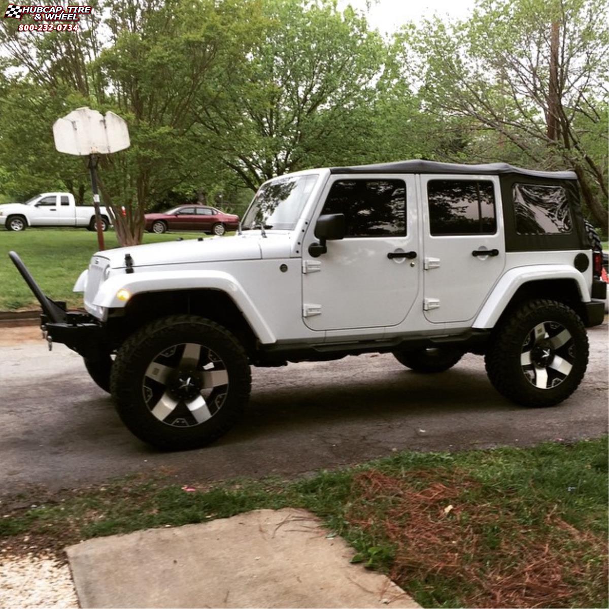 vehicle gallery/jeep wrangler xd series xd775 rockstar x  Matte Black Machined wheels and rims