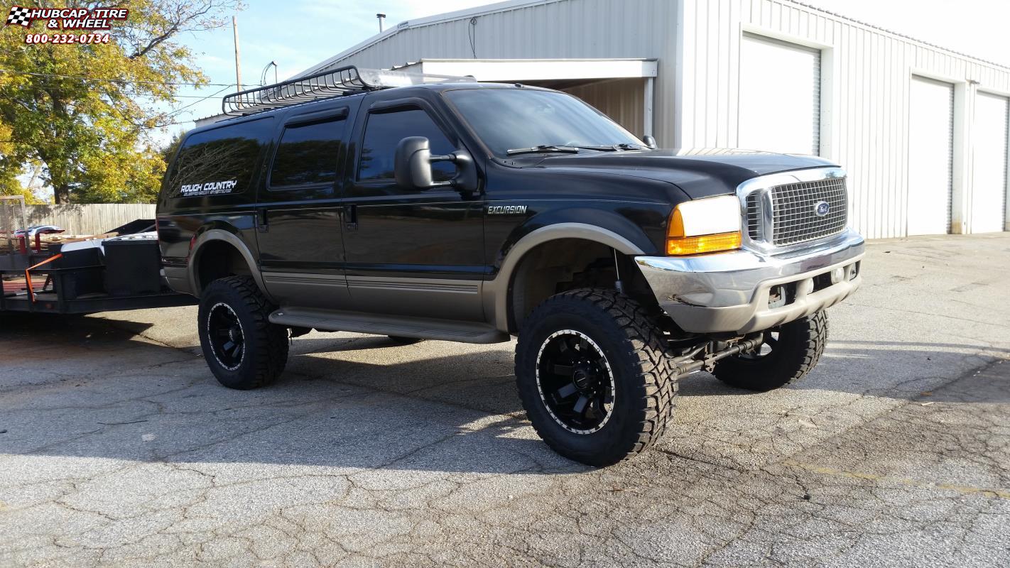 vehicle gallery/ford excursion moto metal mo968  Satin Black Machined wheels and rims